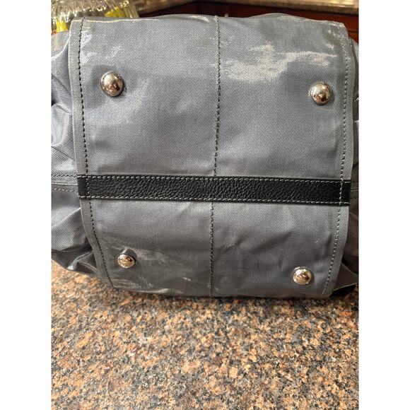 Tod's Gray/Black Coated Canvas G-Line Easy Sacca Tote Made in Italy - Picture 10 of 12